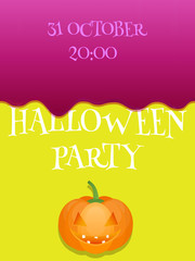 Fototapeta na wymiar Halloween party slime poster