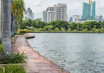 Fototapeta premium City Landscape at park in Bangkok,Thailand.