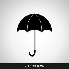 Umbrella sign icon. Rain protection symbol. Flat design style.