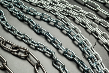chains on a black background