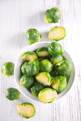 raw brussel sprout
