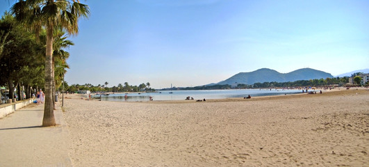 Obraz na płótnie Canvas Alcudia beach panorama, Majorca