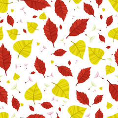 Fototapeta na wymiar Autumn leaves. Seamless background