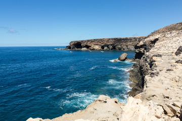Fototapeta na wymiar Coves and caves in Ajuy, Fuerteventura, Canary Islands, Spain