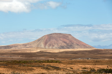 Beautiful volcanic mountains on  Fuerteventura. Canary Islands. Fuerteventura. Canary Islands