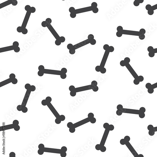 "Bone vector black and white seamless pattern." Imágenes de archivo y
