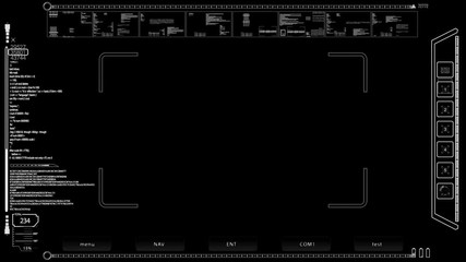 HUD FRAME.Footage with alpha channel. File format - mov. Codeck - PNG+Alpha Combine these footage with other video in sport technology news intro.Olimpic game shooter target as Infographic display.