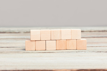 Five plus six  blank wood cubes