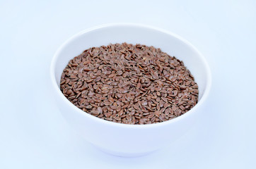 Flax seed in bowl