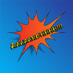 Colourful comic book style explosion vector effect