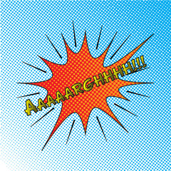 Colourful comic book style explosion vector effect