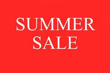 Fototapeta premium Summer sale on red background