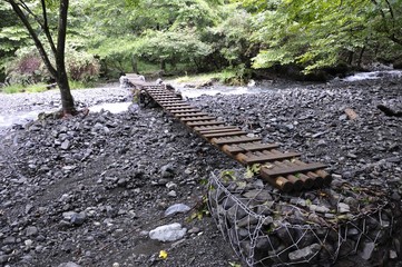 勘七沢の木橋