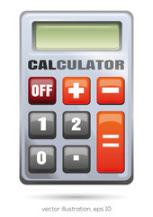 Calculator icon on white background. business concept. Vector illustration