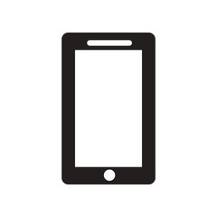 flat icon in black and white style mobile phone 