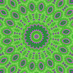 Abstract paisley ornament. Seamless pattern kaleidoscopic orient