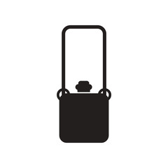flat icon in black and white style travel suitcase 