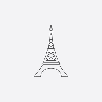 Eiffel tower line icon