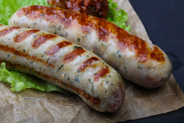 Grilled sausages