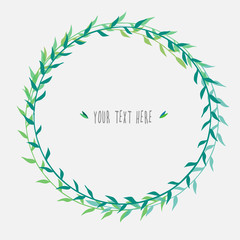 wreath with laurel leaves