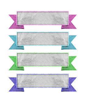 tag recycled paper craft stick on white background