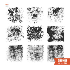 square grunge textures and halftones