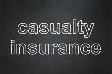 Obraz premium Insurance concept: Casualty Insurance on chalkboard background