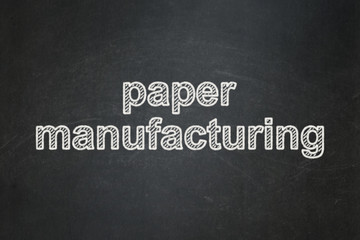 Obraz premium Industry concept: Paper Manufacturing on chalkboard background