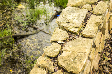 Bridge of the stones in the park