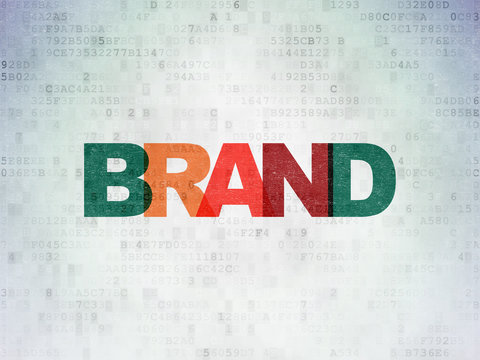 Advertising concept: Brand on Digital Data Paper background