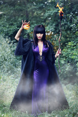 witch holding a fireball