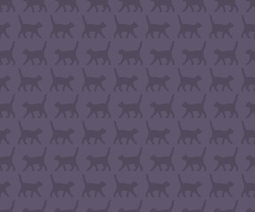 Seamless pattern with the cats. The layout is fully editable