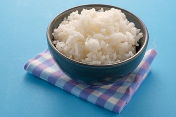 Grain white rice in a bowl