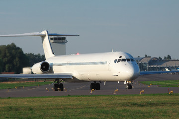 Passenger plane on runway