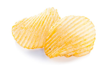potato chips close-up isolated