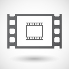 Isolated celluloid film frame icon with   a photographic 35mm fi
