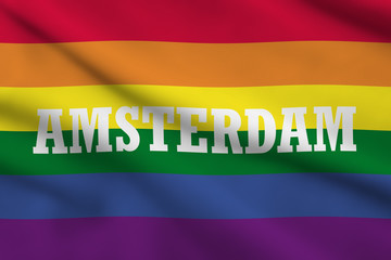 Rainbow Flag Amsterdam