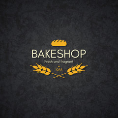 Vintage logotype for bakery and bread shop