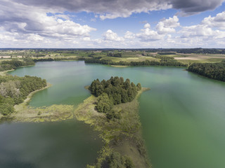 Suwalki Landscape Park, Poland. Summer time. View from above.