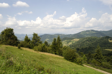 Mountain landscape of Ukrainian Carpathians

