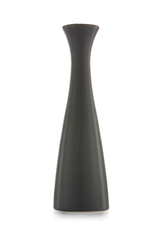 black vase isolated on white background