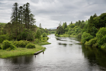 Fototapeta premium view to river in ireland valley