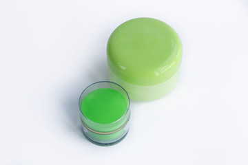 Cosmetic composition of 2 cream bottles