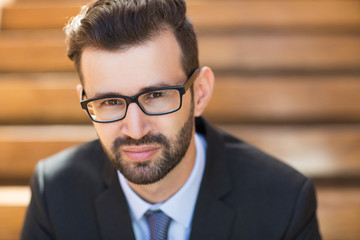 Portrait of Serious Young Businessman