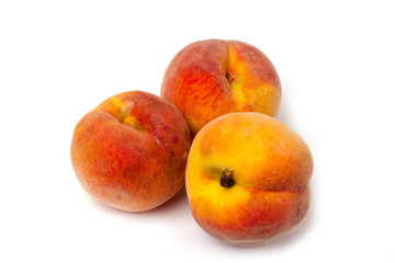 Fototapeta na wymiar peach on a white background