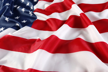 Close up of American flag