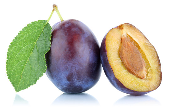 Zwetschgen Pflaumen Zwetschge Pflaume Frucht Obst Freisteller fr