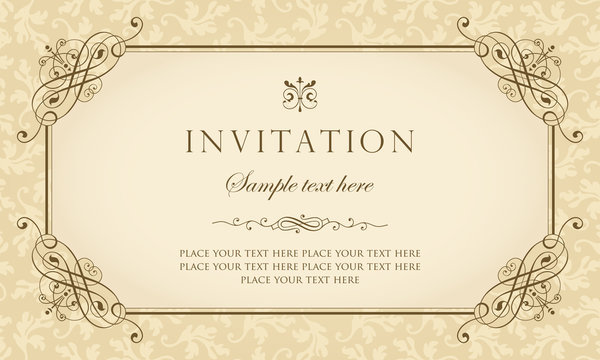 Invitation card - vintage style