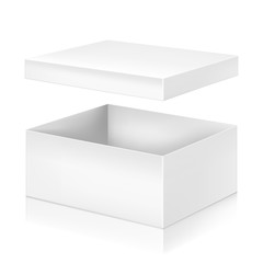 Paper white box mock-up template.