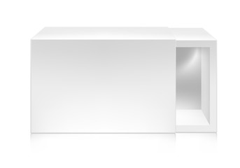 Paper white box mock-up template.